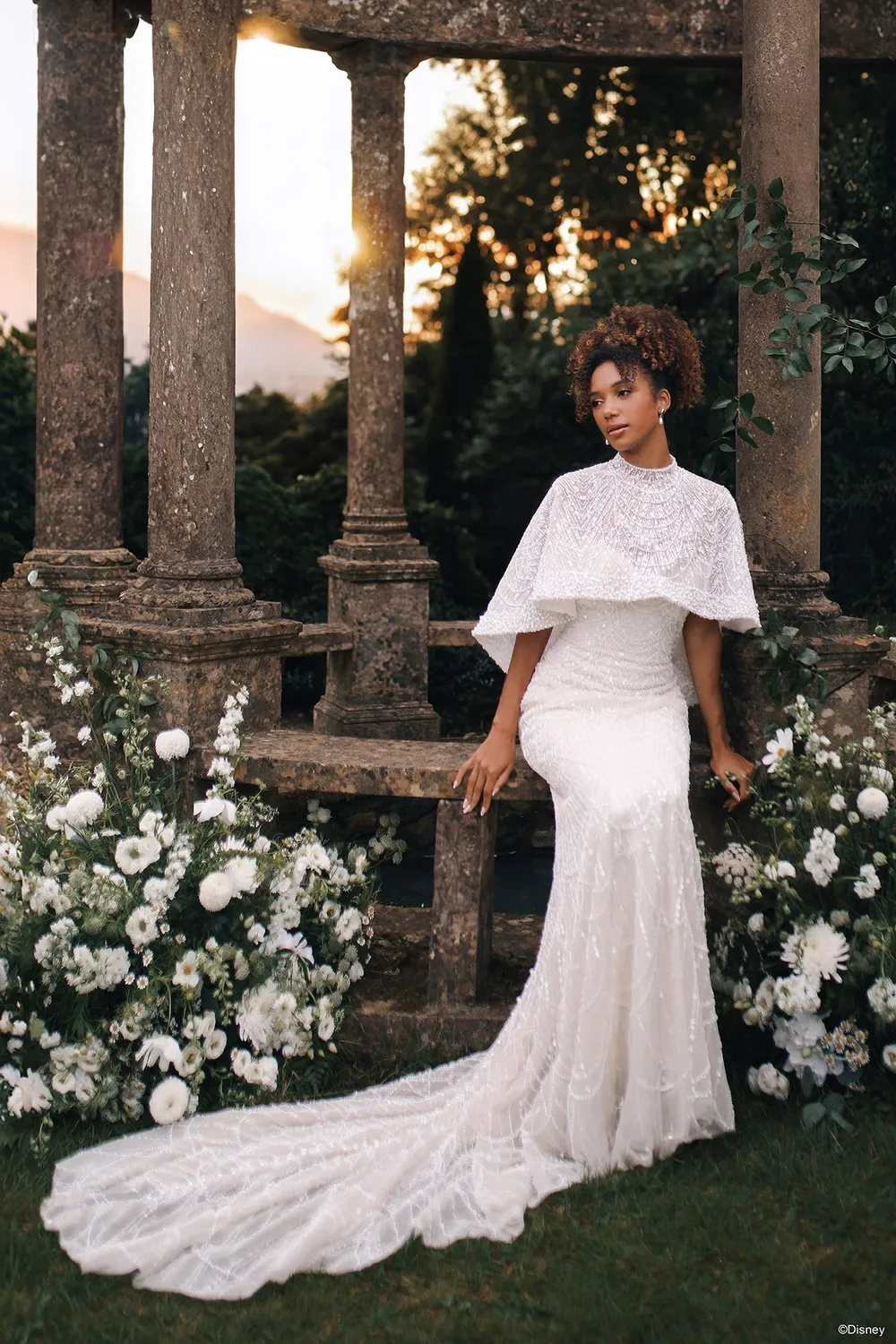 Disney Platinum Tiana Cape DP458CP brudeslør champagne