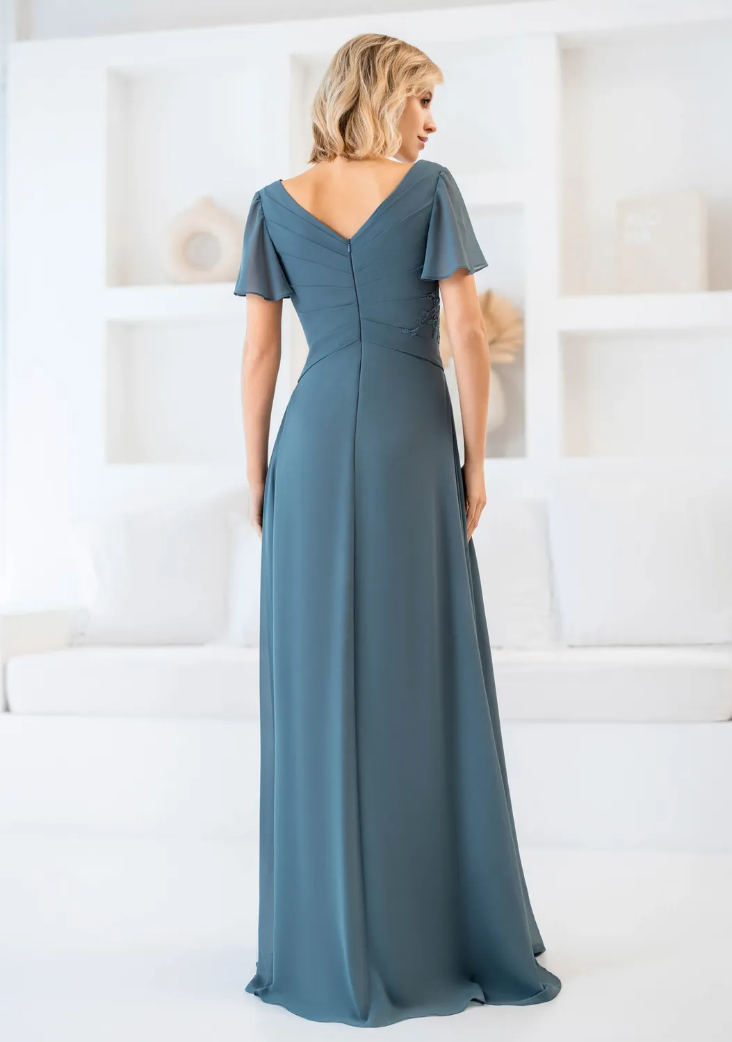 Princesa La Princessa CK5013 selskabskjole med korte ærmer