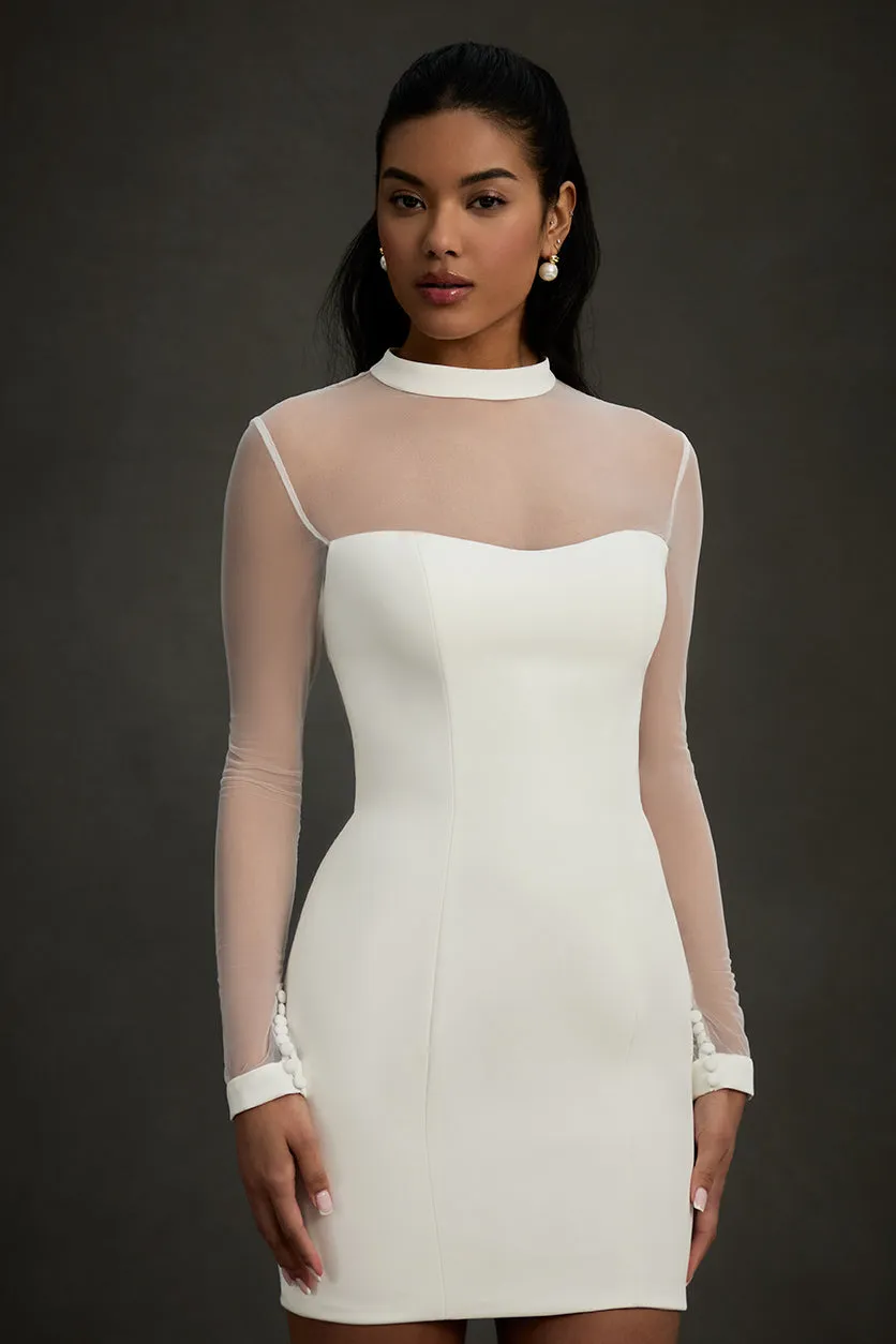 Allure Bridal Madison James MJ1271S brudekjole ivory mini crepe