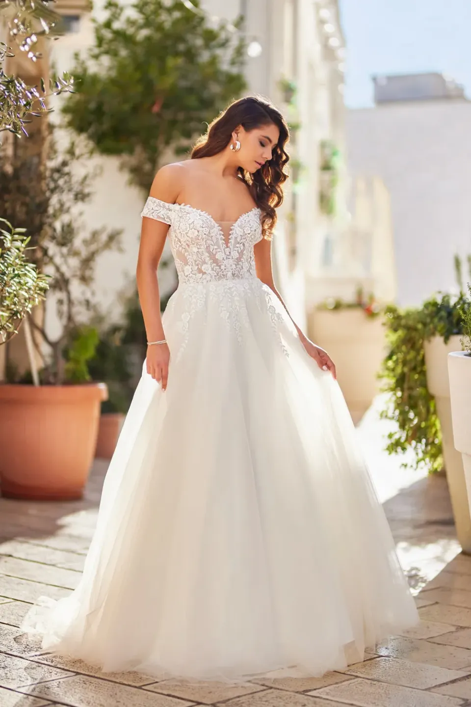 Princesa La Princessa MTL24107 A-formet brudekjole med blonder