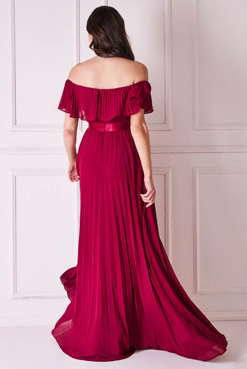 Princesa La Princessa CG3805 chiffonkjole navy off shoulder