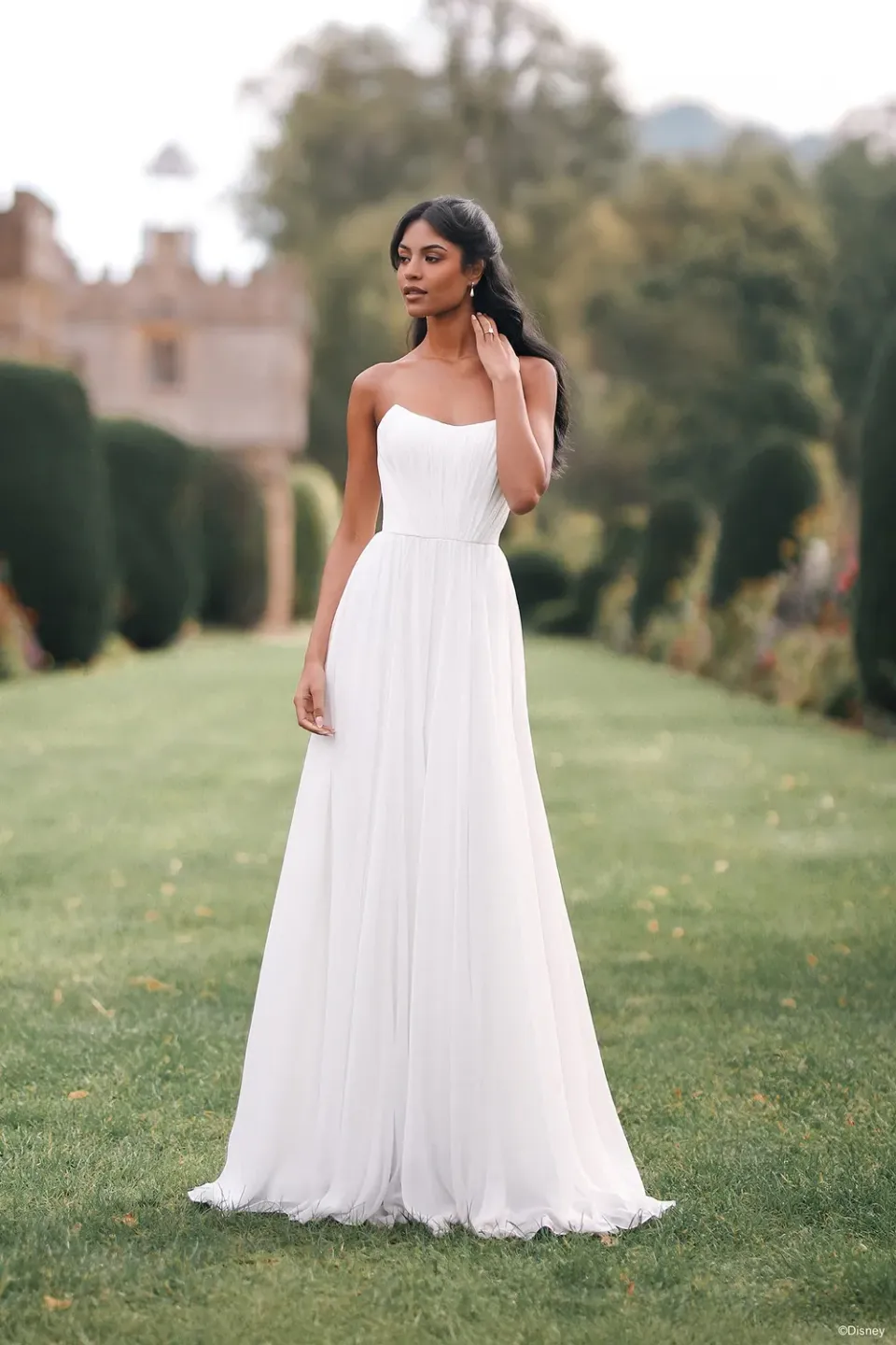 Disney D464 Jasmine brudekjole chiffon ivory