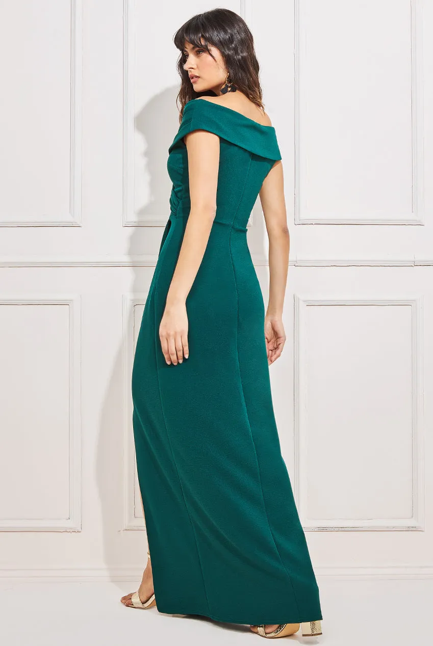 Princesa CG3842 stretchkjole draperet slids