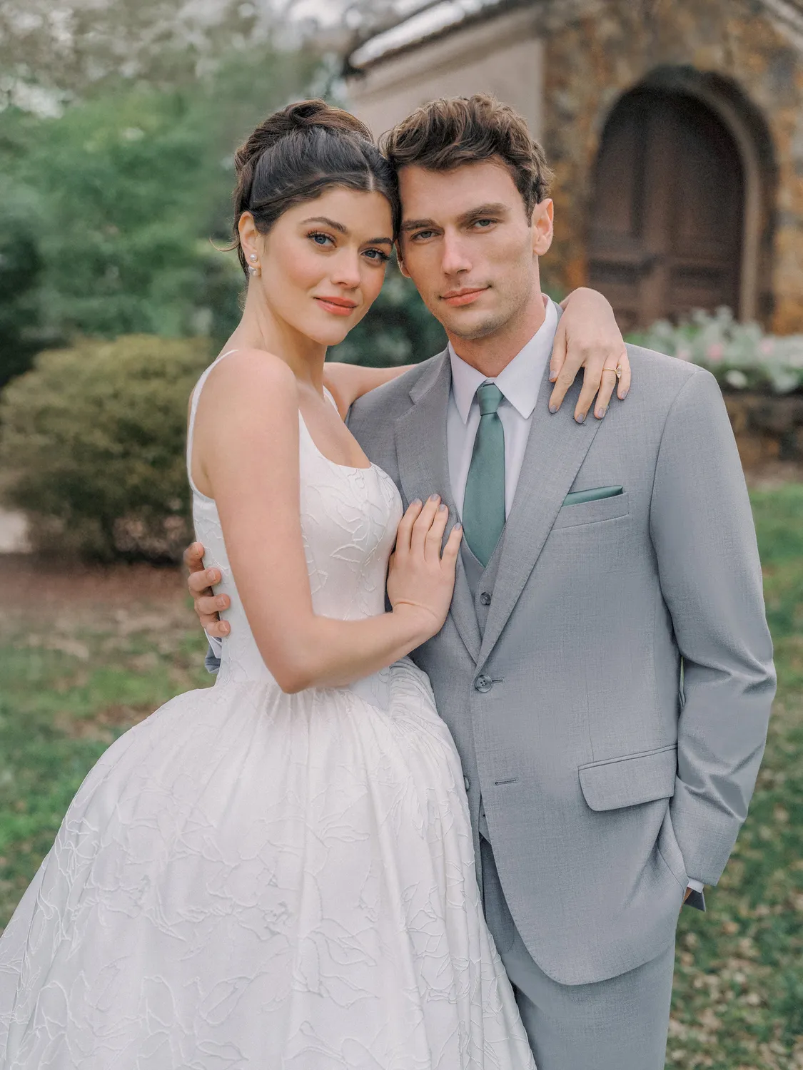 Allure Bridal Allure Romance R3987 brudekjole Ivory satin jacquard balkjole
