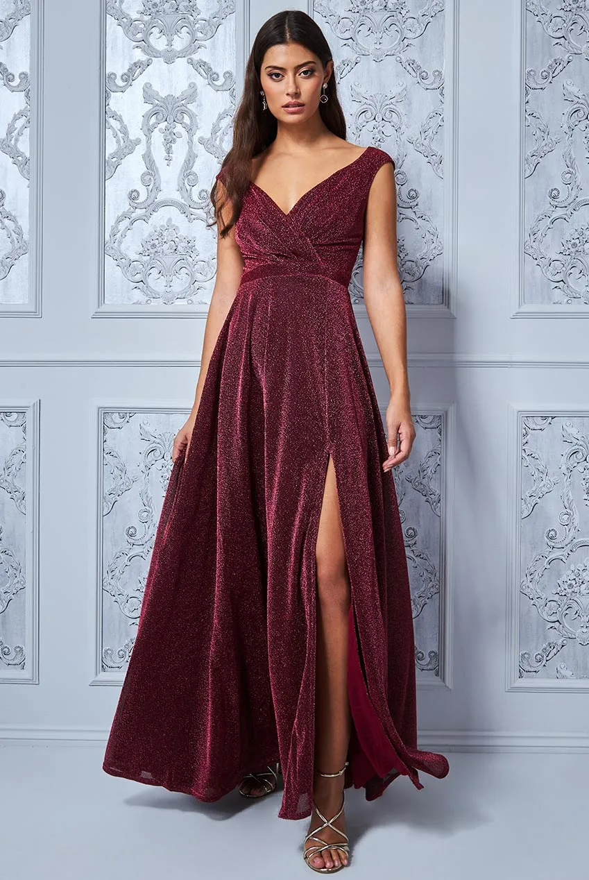 Princesa La Princessa CG1886 glitter festkjole slids