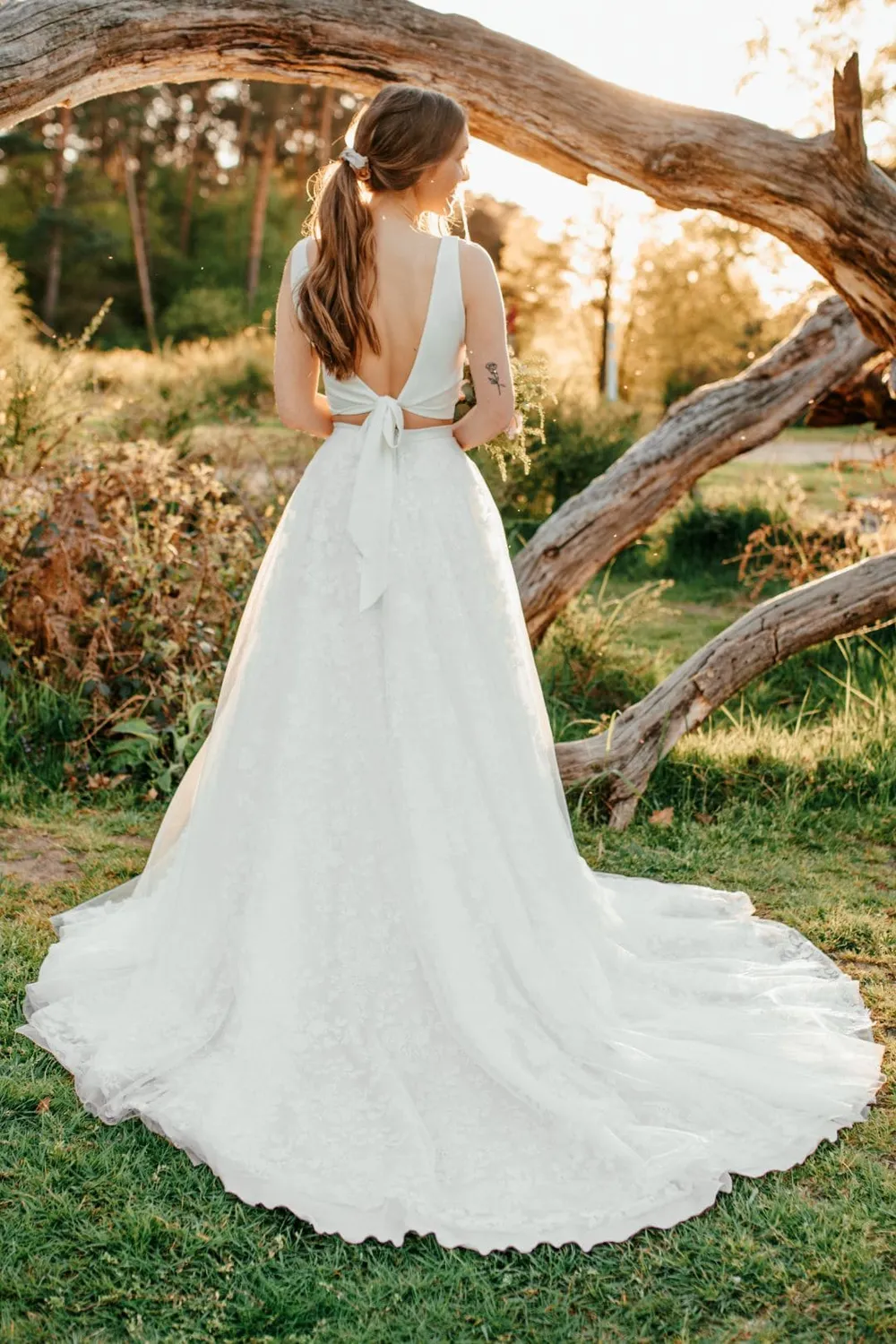 Sanna Lindström Fjäril langt tylskørt ivory str. 32-54