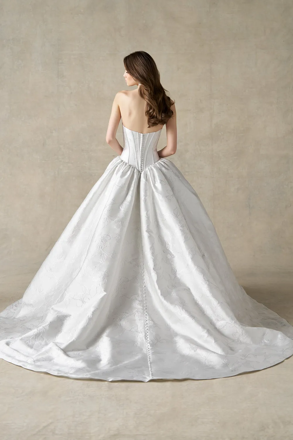 Allure Bridals A1482 brudekjole sølv brokade