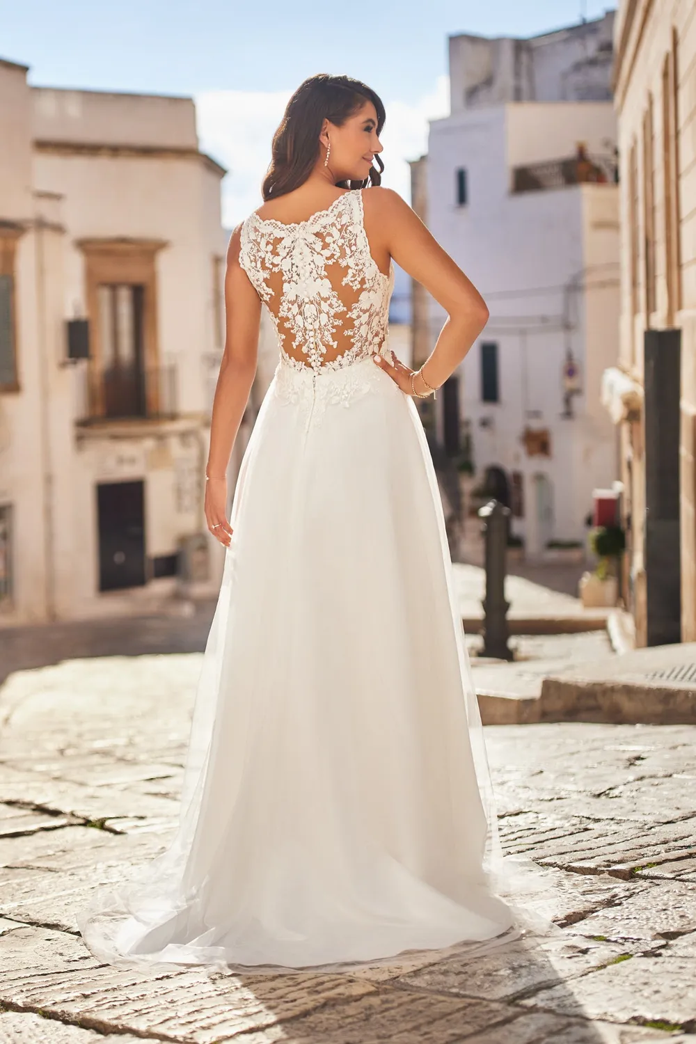 Princesa La Princessa MTL24101 brudekjole ivory/nude A-line