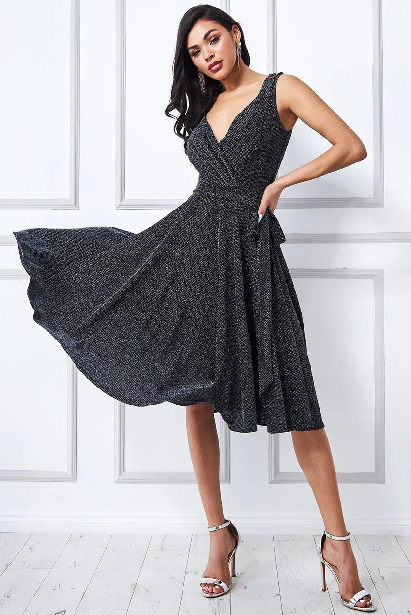 Princesa La Princessa CG3367 glitter midikjole