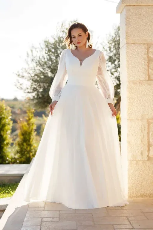 Princesa La Princessa Tours brudekjole chiffon ivory