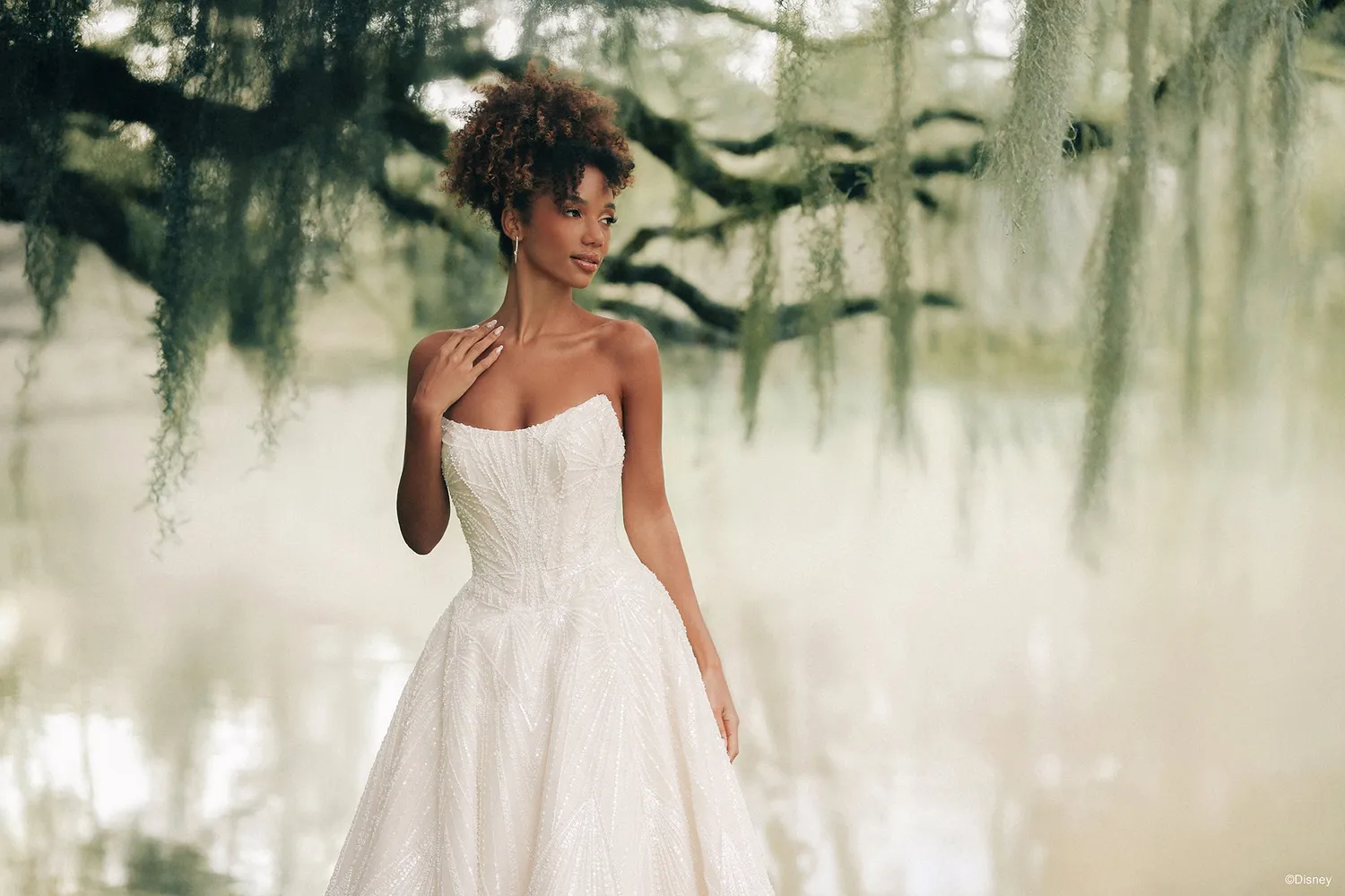 Allure Bridal Disney Fairy Tale Weddings D478 Tiana brudekjole light gold