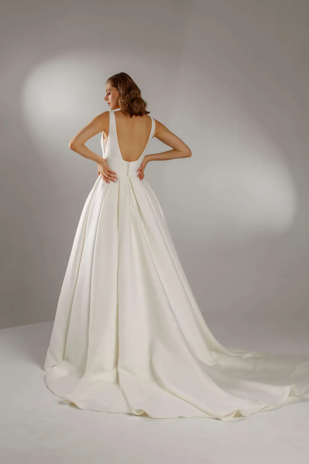 Princesa La Princessa Ornella brudekjole crepe satin ivory