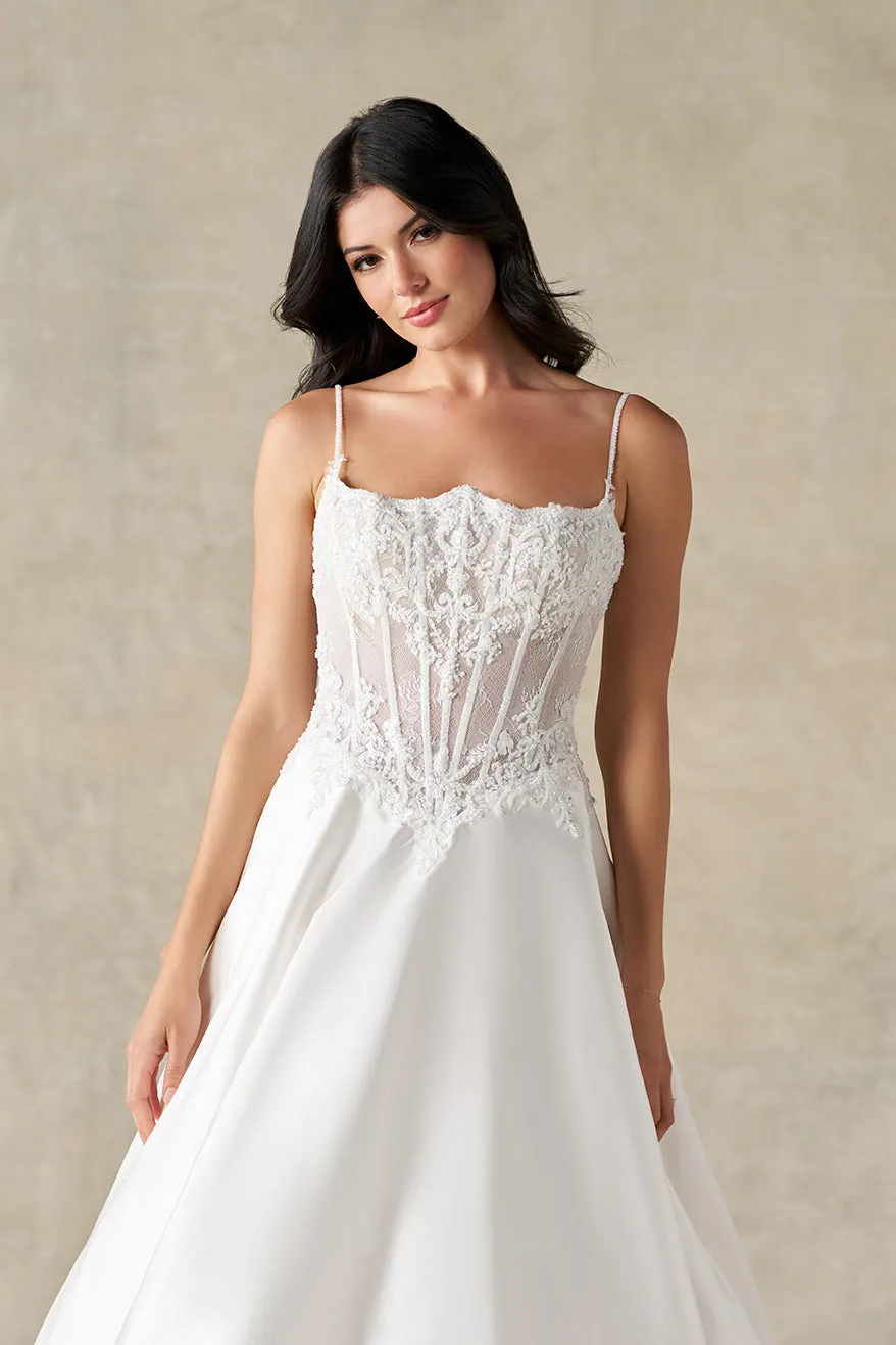 Allure A1494 brudekjole ivory satin A-facon