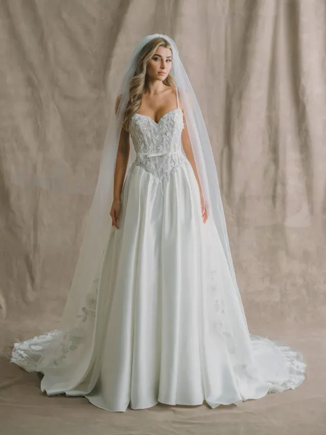 Allure Abella V095C brudeslør ivory katedral blonde