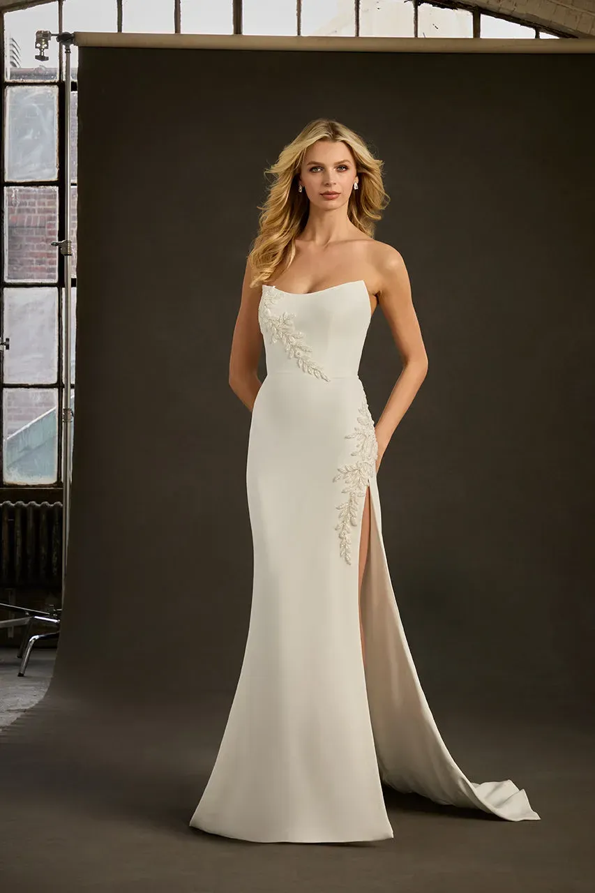 Madison James MJ1298 Carsyn brudekjole ivory crepe