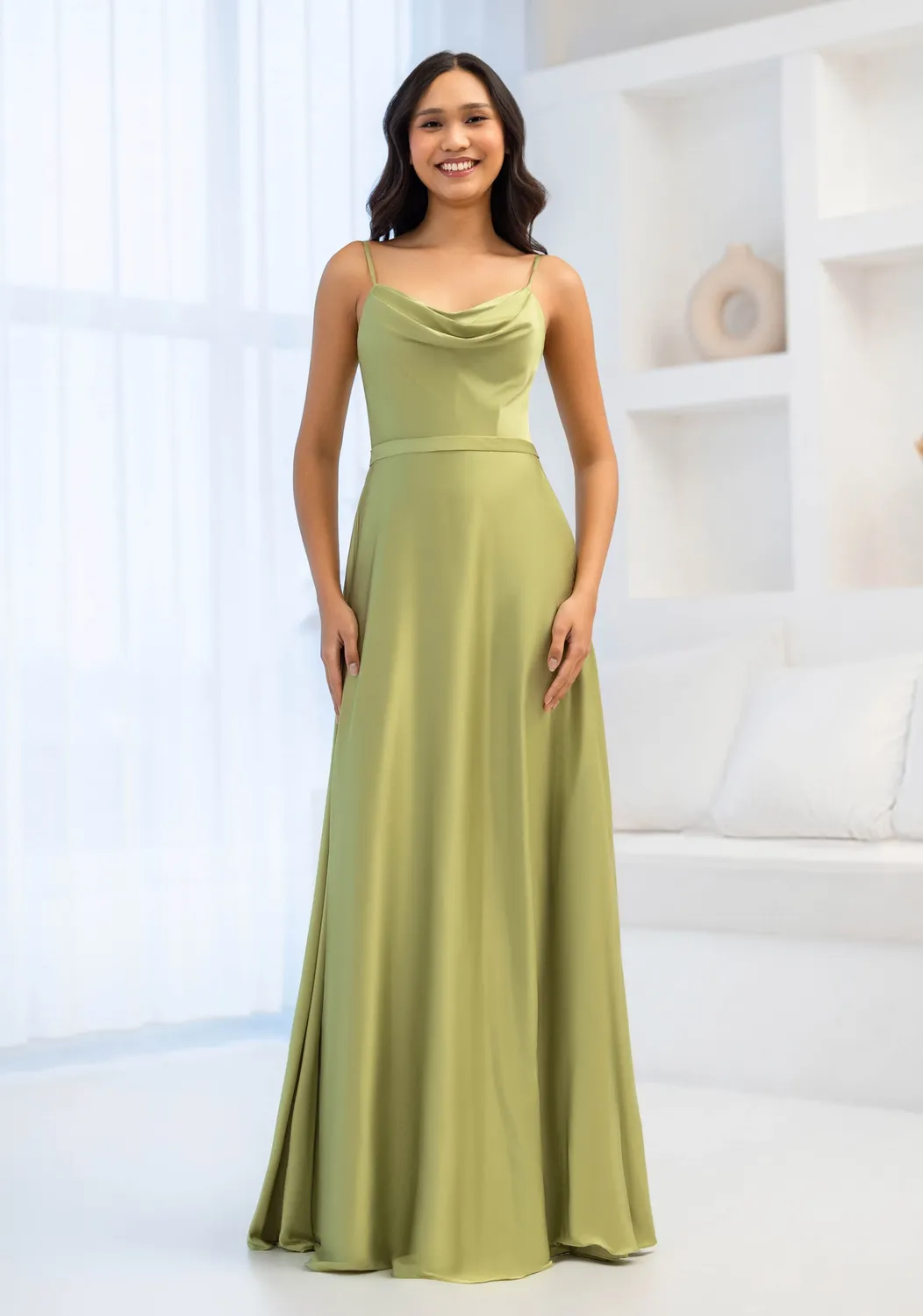 Princesa La Princessa CK5038 satinkjole A-facon wine