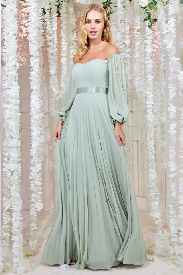 Princesa La Princessa CG3330 chiffonkjole flere farver str. 36-44 off shoulder