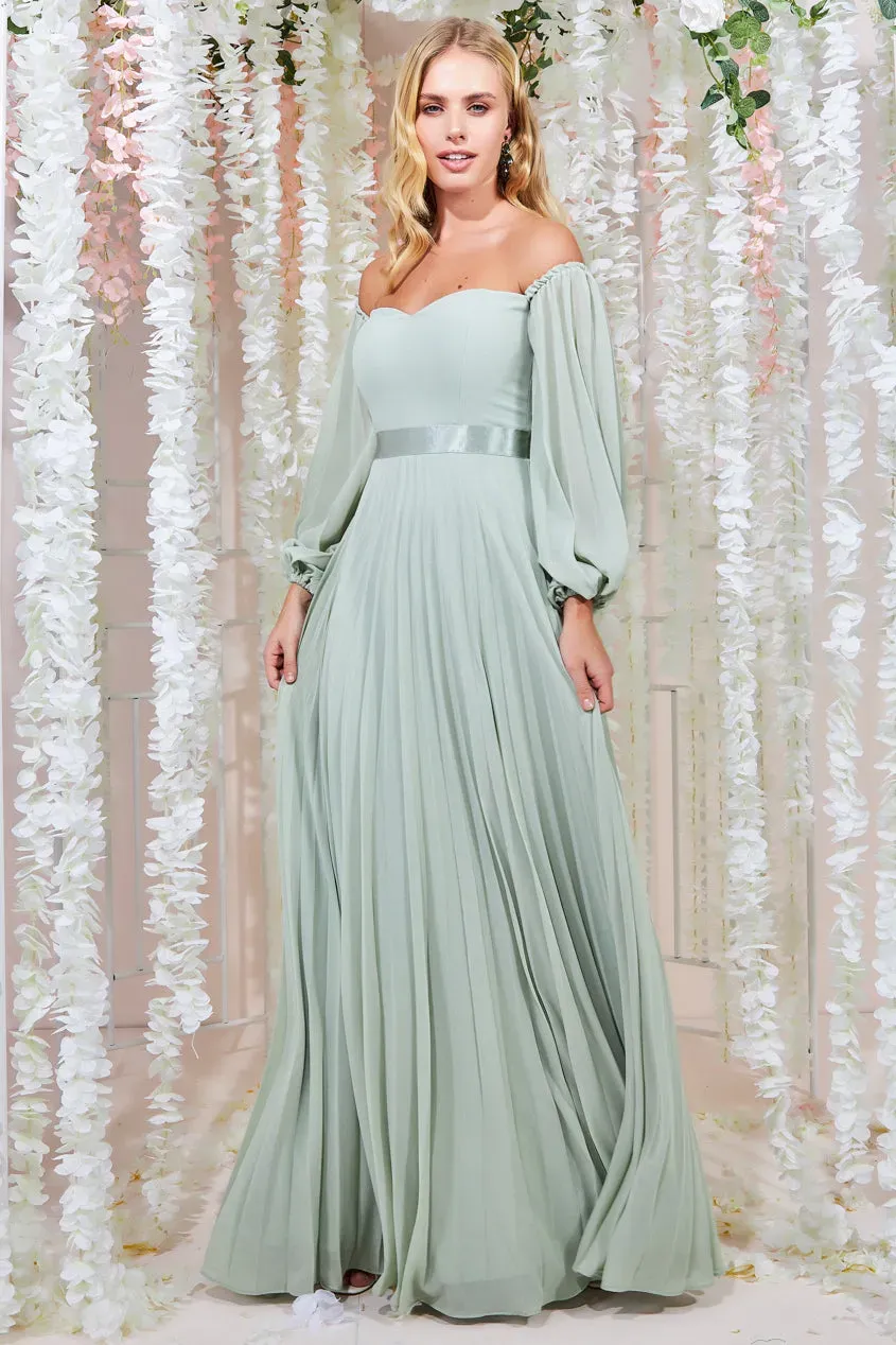 Princesa La Princessa CG3330 chiffonkjole flere farver str. 36-44 off shoulder