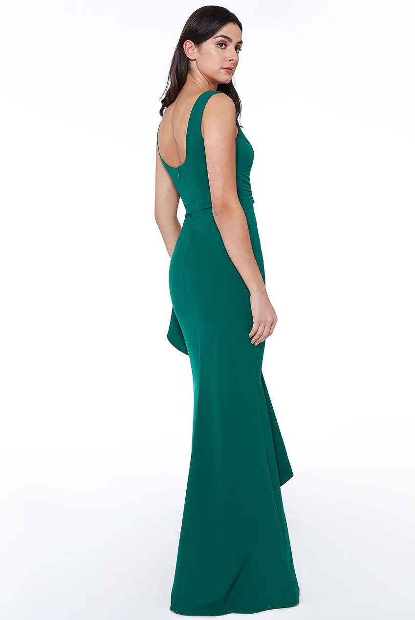 Princesa La Princessa CG1724 figursyet kjole stretch grøn rød