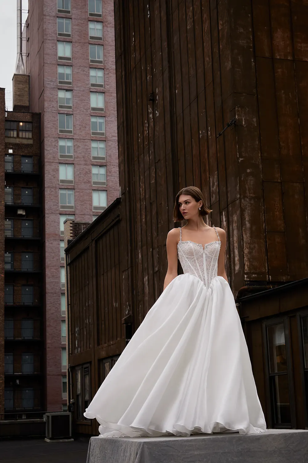 Allure Bridal MJ1288 Clementine brudekjole ivory/champagne/sølv organza