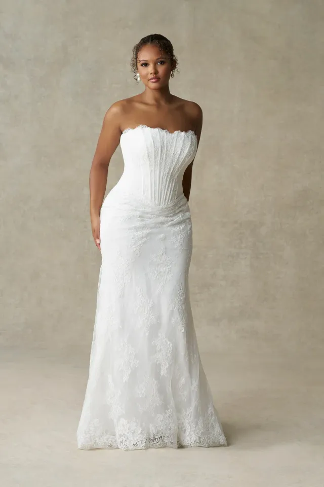 Allure Bridals A1499LNS brudekjole ivory blonde uden slids