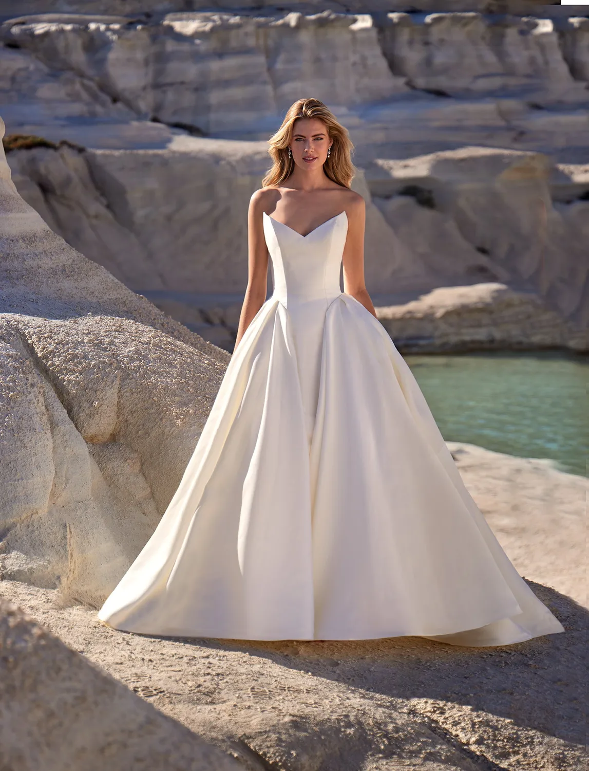 Madison James MJ1208 Drew ballgown ivory mikado