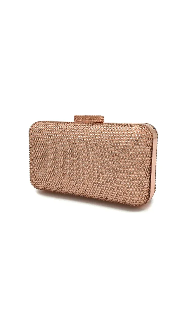 Princesa EVB20101 clutch rosegold med kæde
