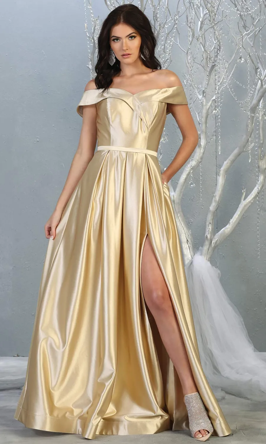 Princesa La Princessa Varenr. 1781 gallakjole i satin med lommer