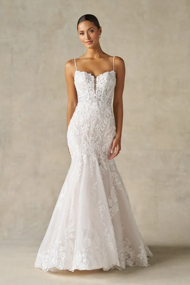 Allure Bridals A1475 brudekjole Champagne Ivory glimmer