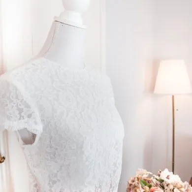 Sanna Lindström Bolero “Lia” hvid bolero til brud