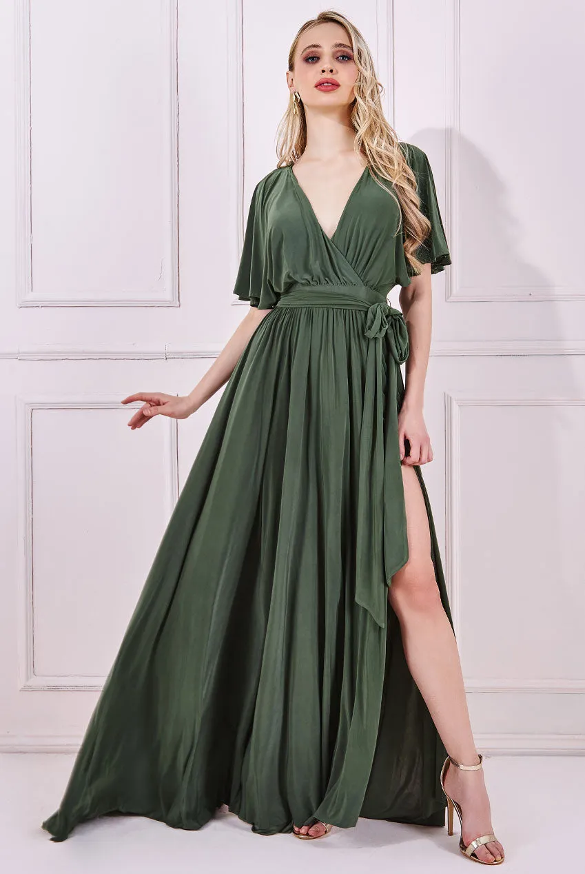 Princesa CG2565 stretchkjole black korte ærmer