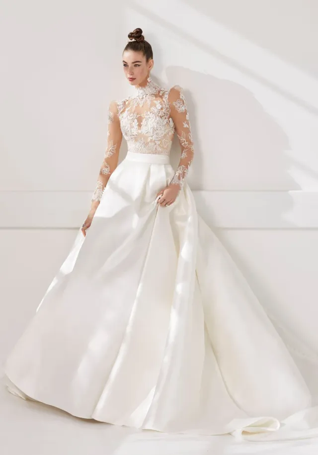 Ellis Bridals ESME SKIRT overskørt ivory standard str. 6 mikado