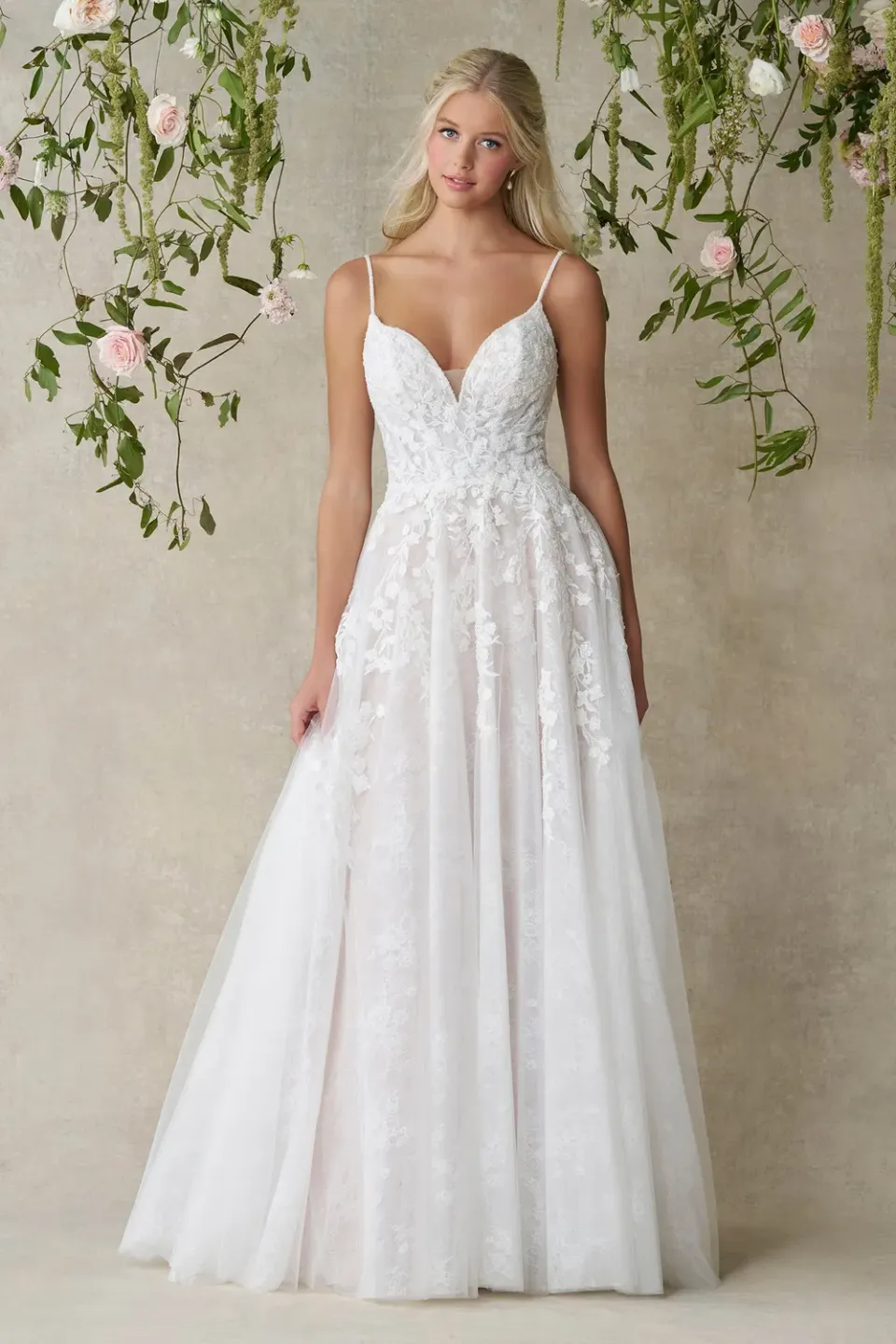 Allure Bridal Allure Romance R3974NC brudekjole Nude/Ivory blonde A-form