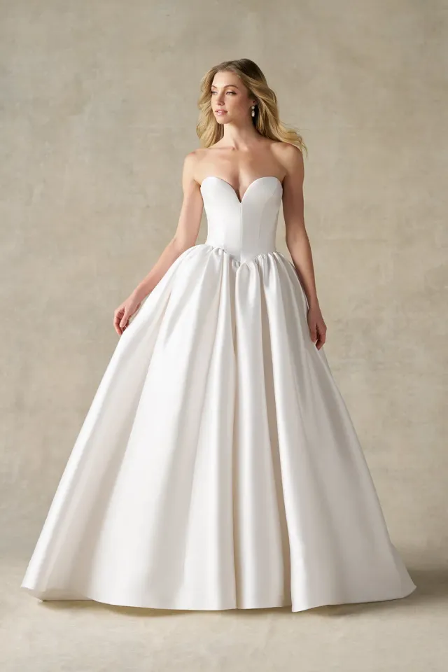Allure Bridal A1492 brudekjole ivory mikado