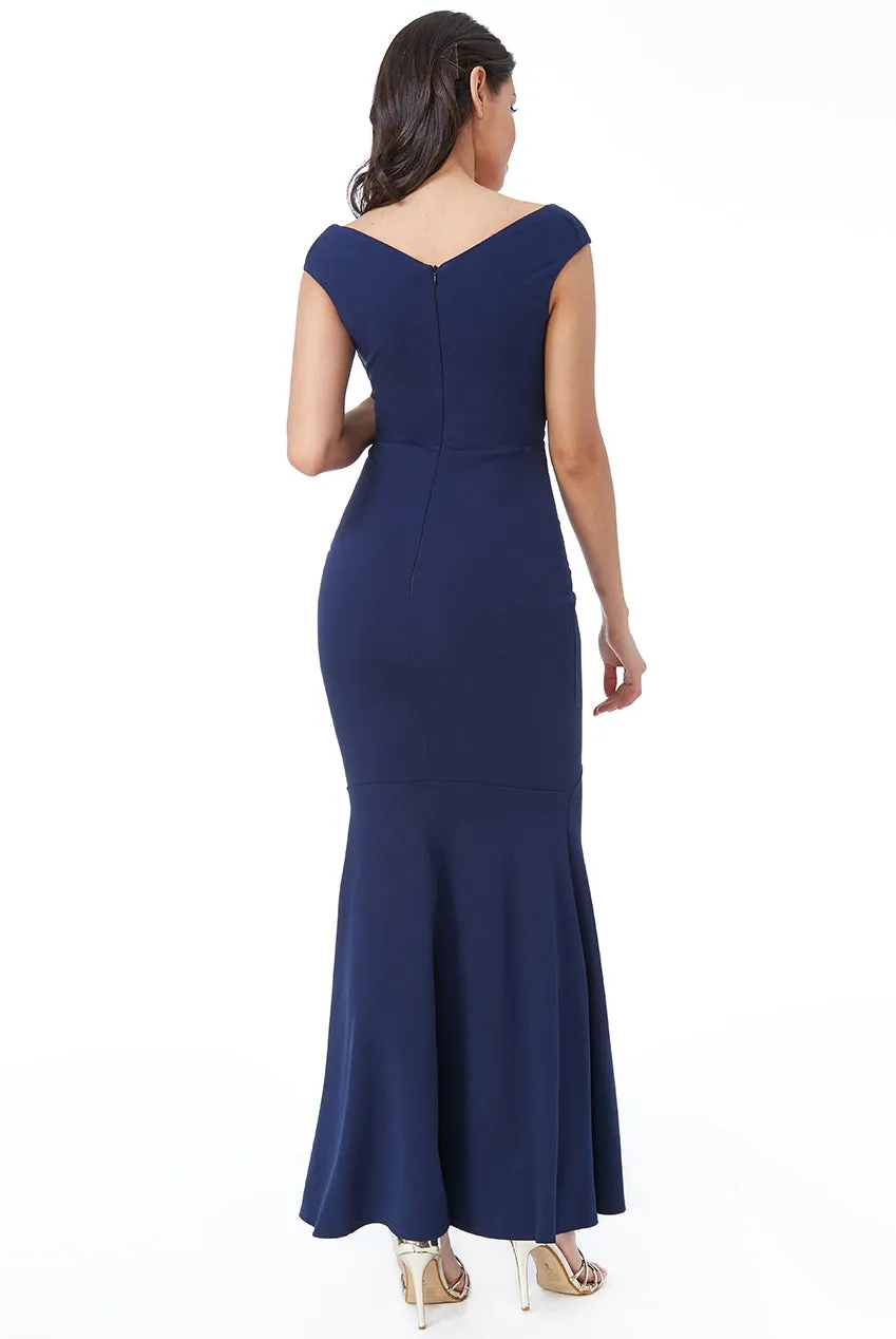 Princesa La Princessa CG2365 selskabskjole navy str. 38-40 med stretch