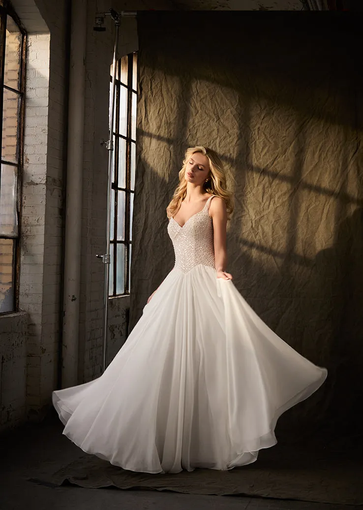 Allure Bridal Madison James MJ1276 Cleo brudekjole chiffon ivory/champagne