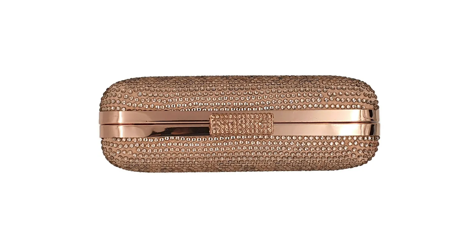 Princesa EVB20101 clutch rosegold med kæde