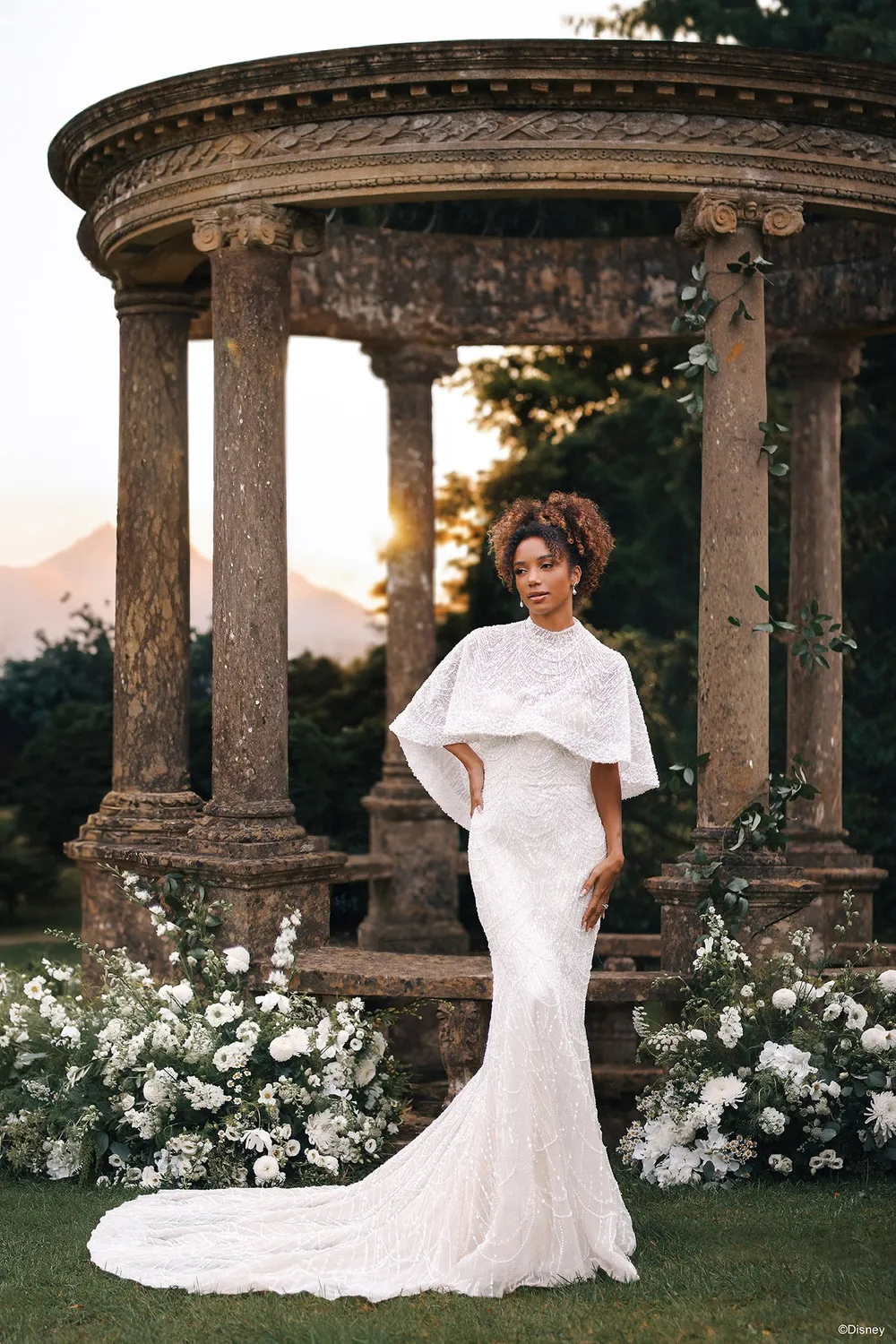 Disney Platinum Tiana Cape DP458CP brudeslør champagne