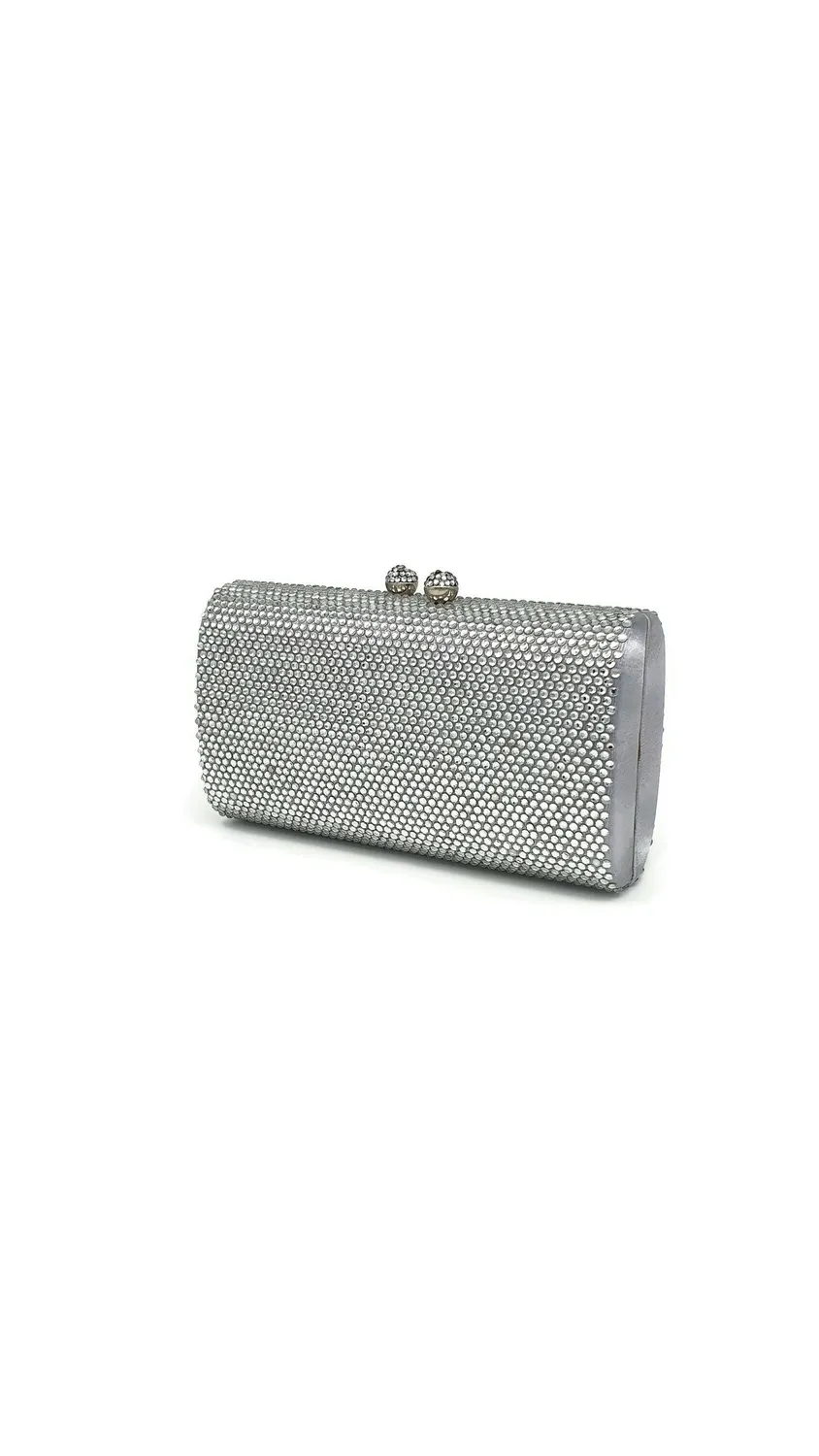 Princesa La Princessa EVB1710-silver clutch sølv med kæde