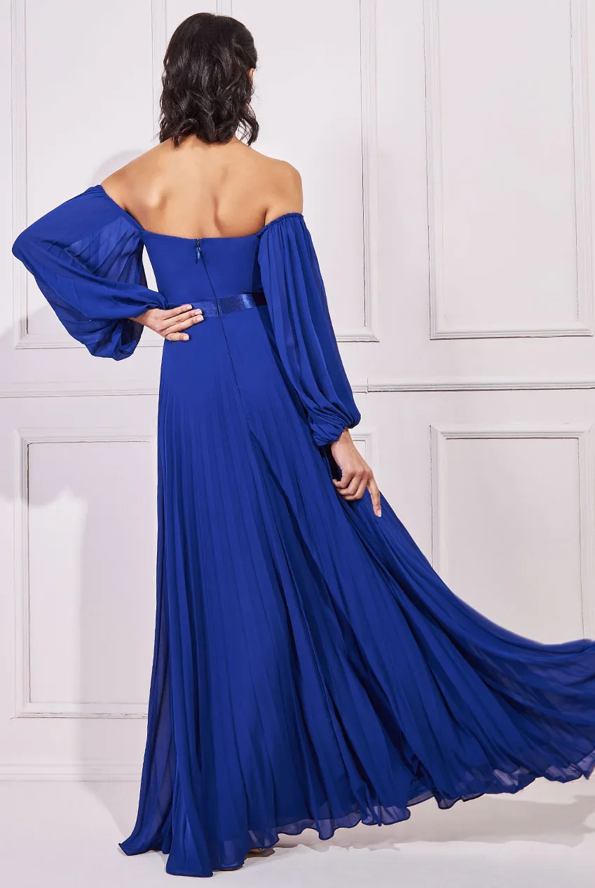 Princesa La Princessa CG3330 chiffonkjole flere farver str. 36-44 off shoulder