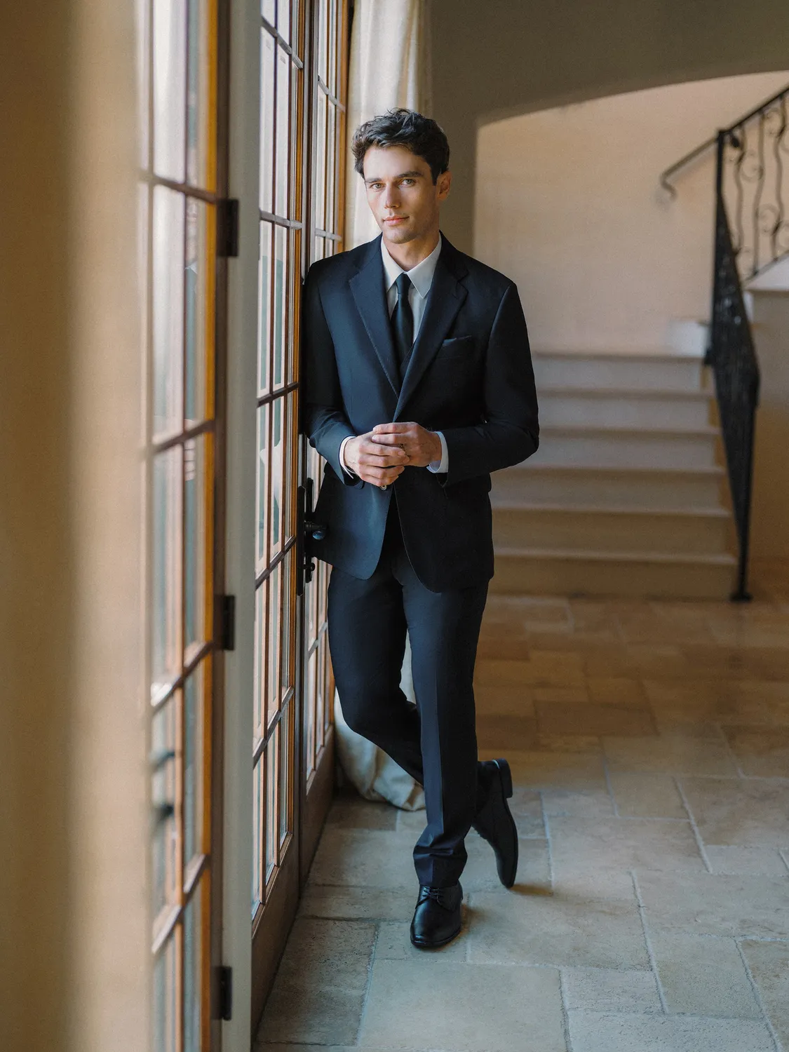 Allure Bridal Lexington Ultra Black habit merino slim fit