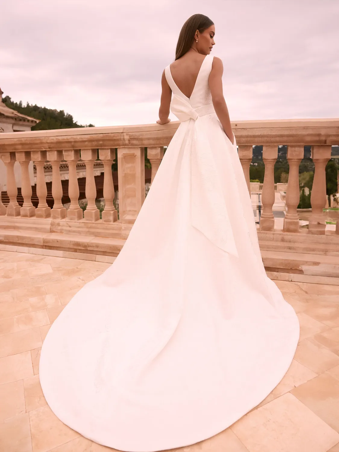 Princesa Bianco Evento Nevada brudekjole ivory jacquard