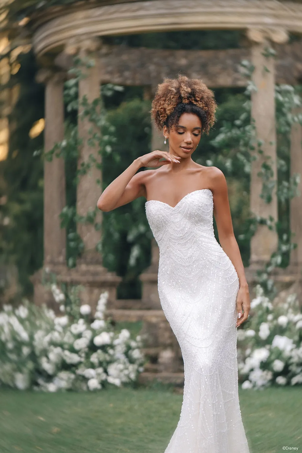 Allure Bridal Disney Platinum DP458 Tiana brudekjole paliet sand