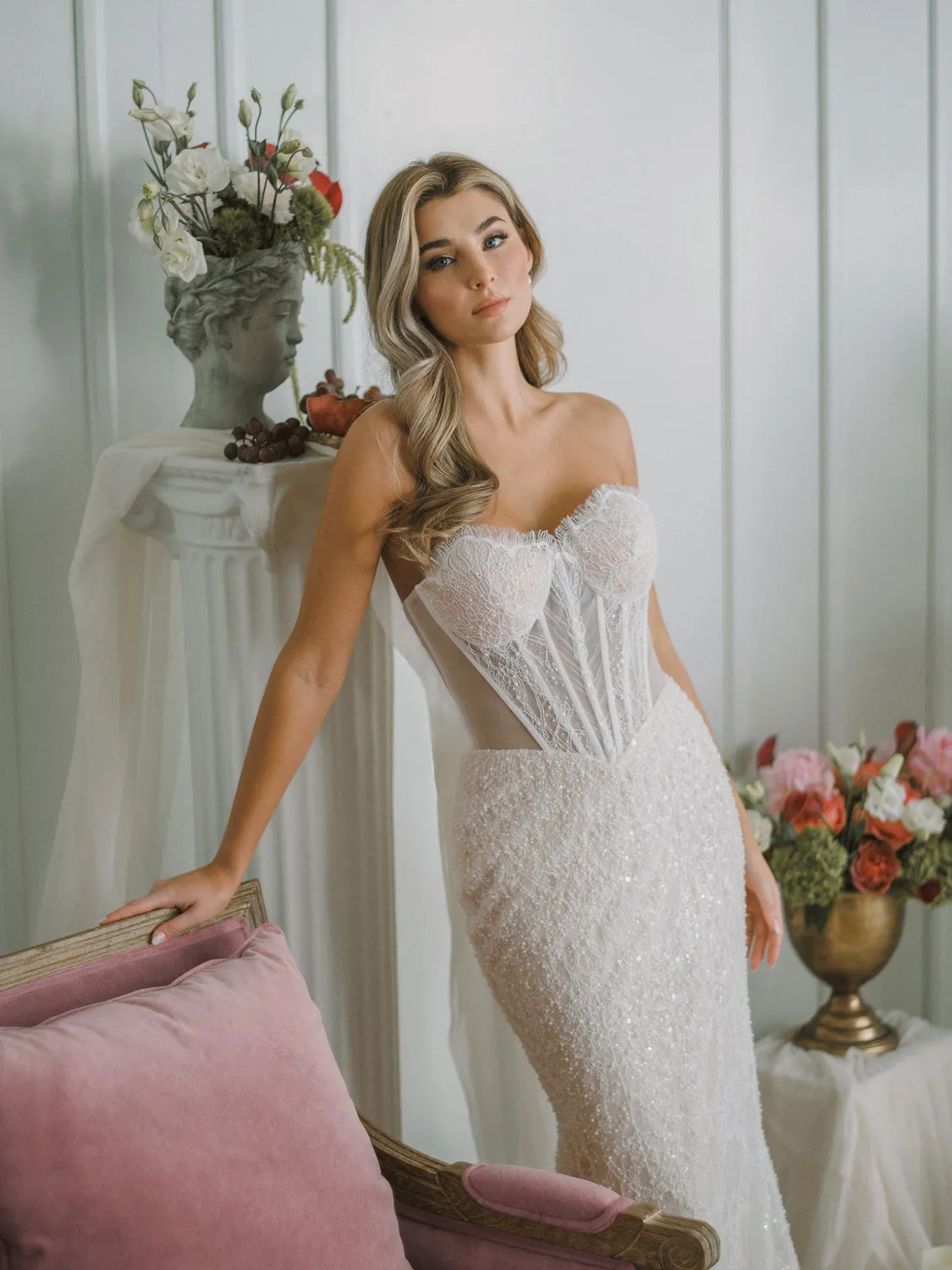 Abella E616 Arabella brudekjole nude/ivory sheath