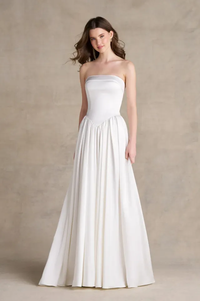 Allure Romance R3988 brudekjole ivory satin A-facon