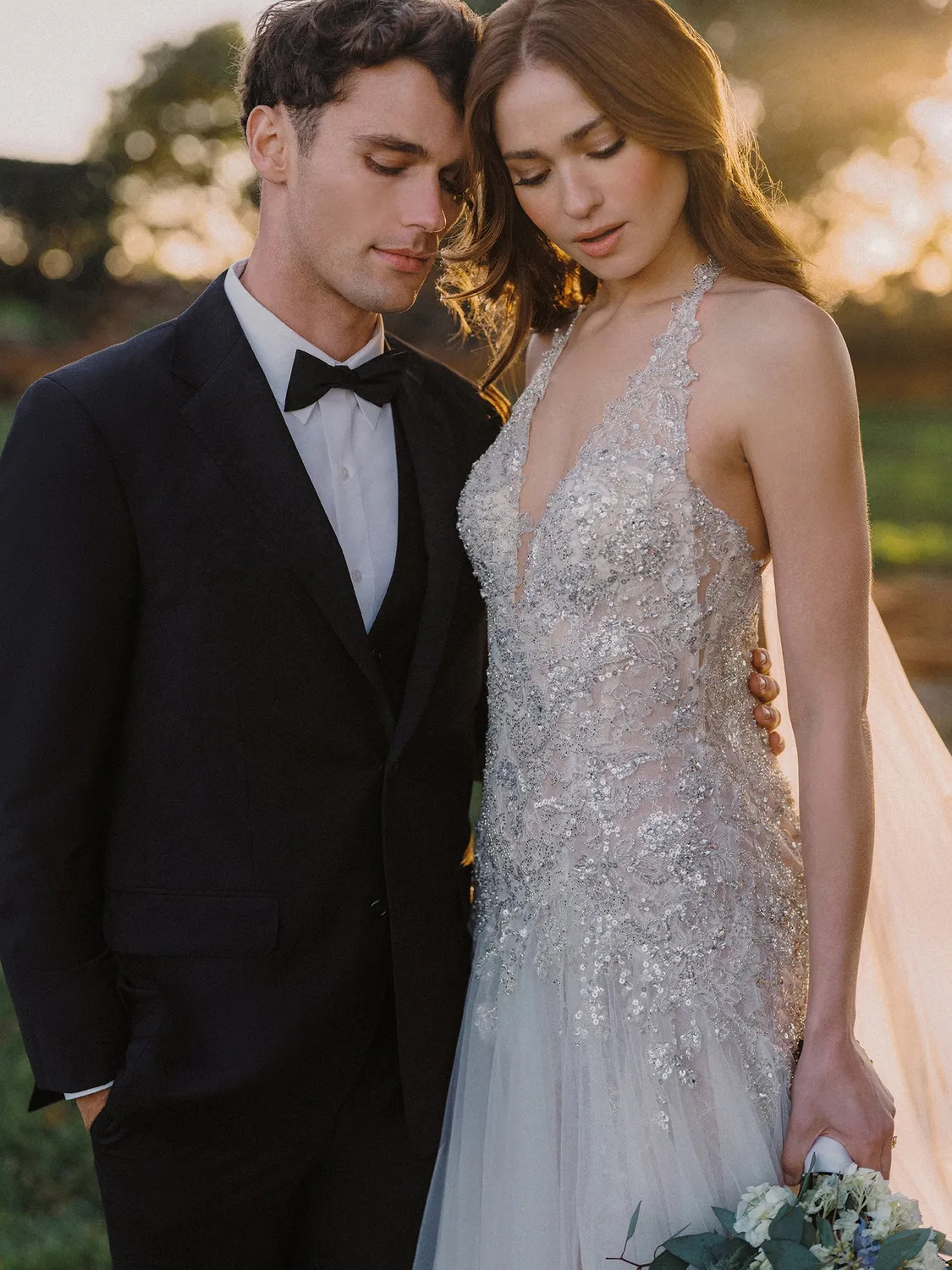 Allure Bridals A1489 brudekjole ivory/nude med cape
