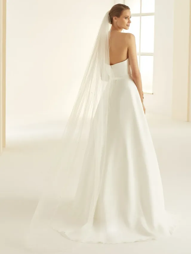 Princesa La Princessa S321 brudeslør ivory 220 cm krystal