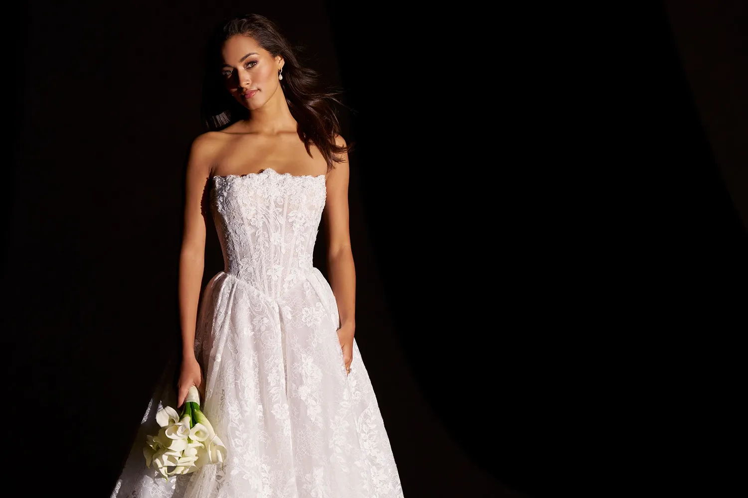 Allure Couture C850 brudekjole mocha/ivory perler