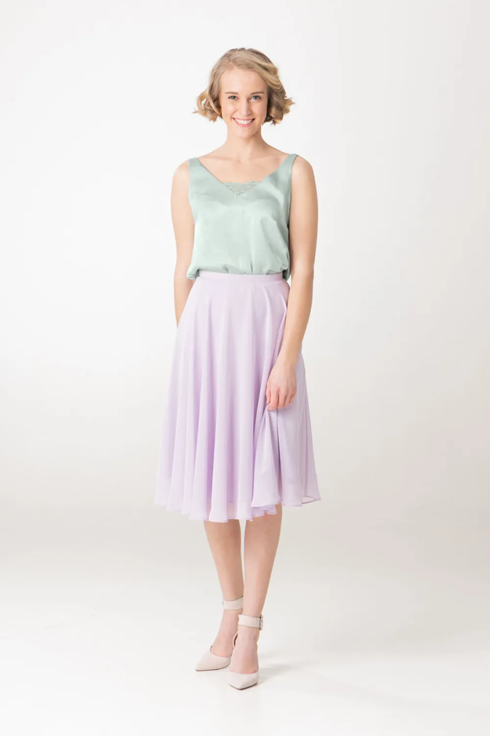 Sanna Lindström Dahlia top mint strik