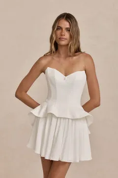 Made With Love Tanner brudetop peplum perle